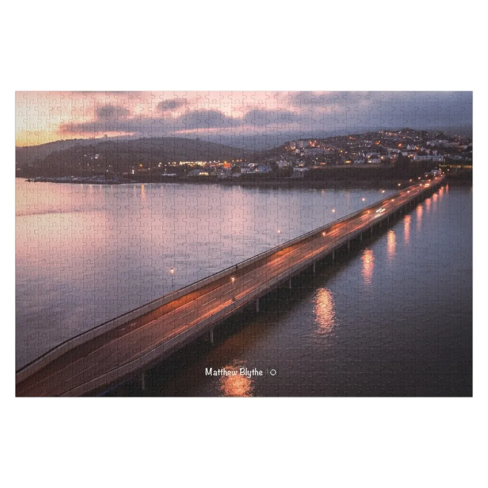 

Teignmouth - Shaldon Bridge at Sunset Jigsaw Puzzle Custom Name Child Toy Customized Picture Custom Name Wood Puzzle