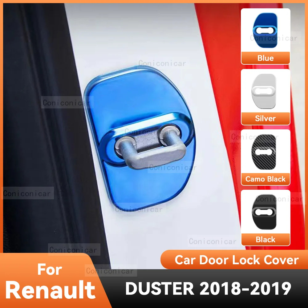 

Аксессуары для RENAULT DUSTER 2018 2019, Автомобильный Дверной замок, защитная крышка, эмблемы чехол, защита для украшения из нержавеющей стали