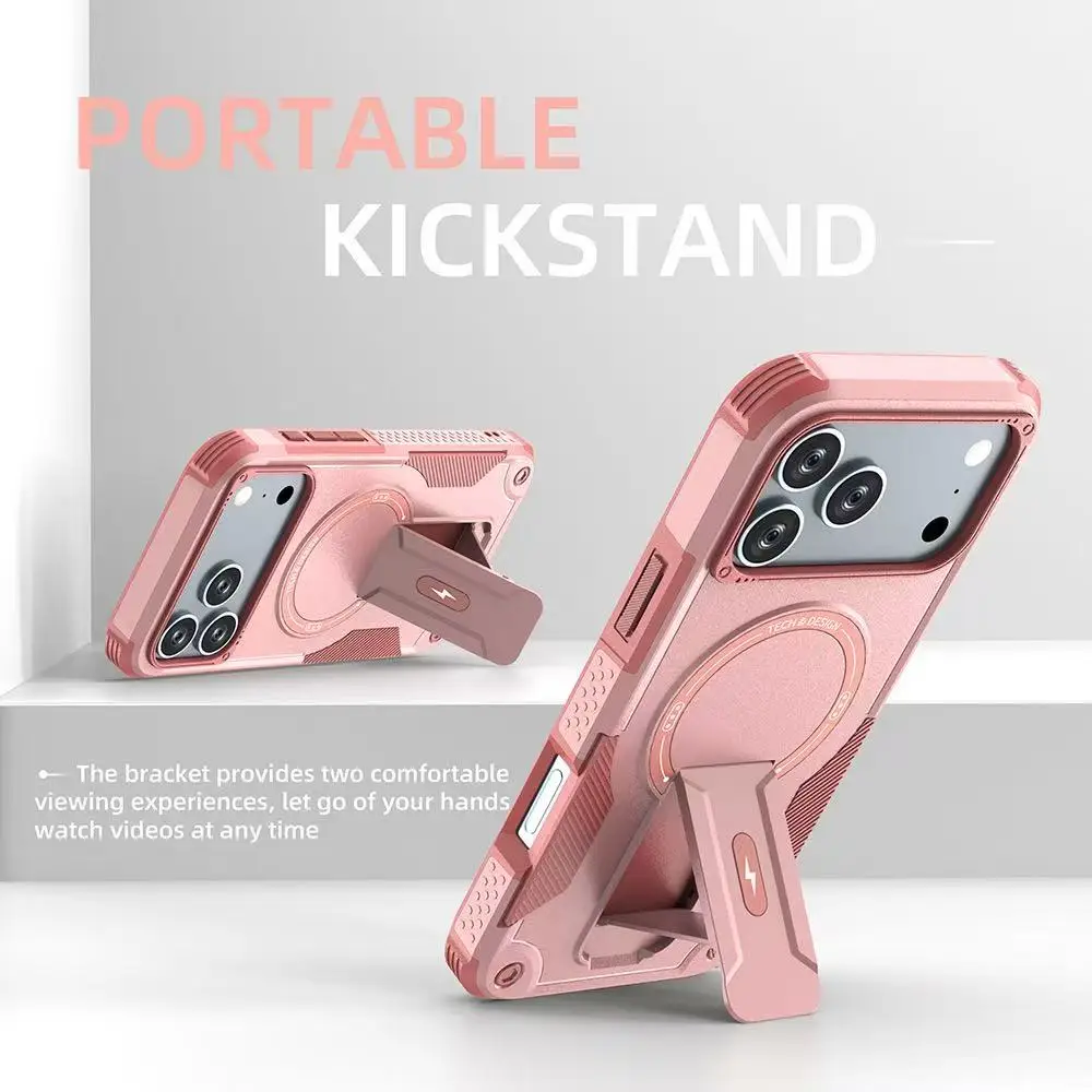Invisible Folding Magnetic Phone Case with Shockproof Collision Color Cover