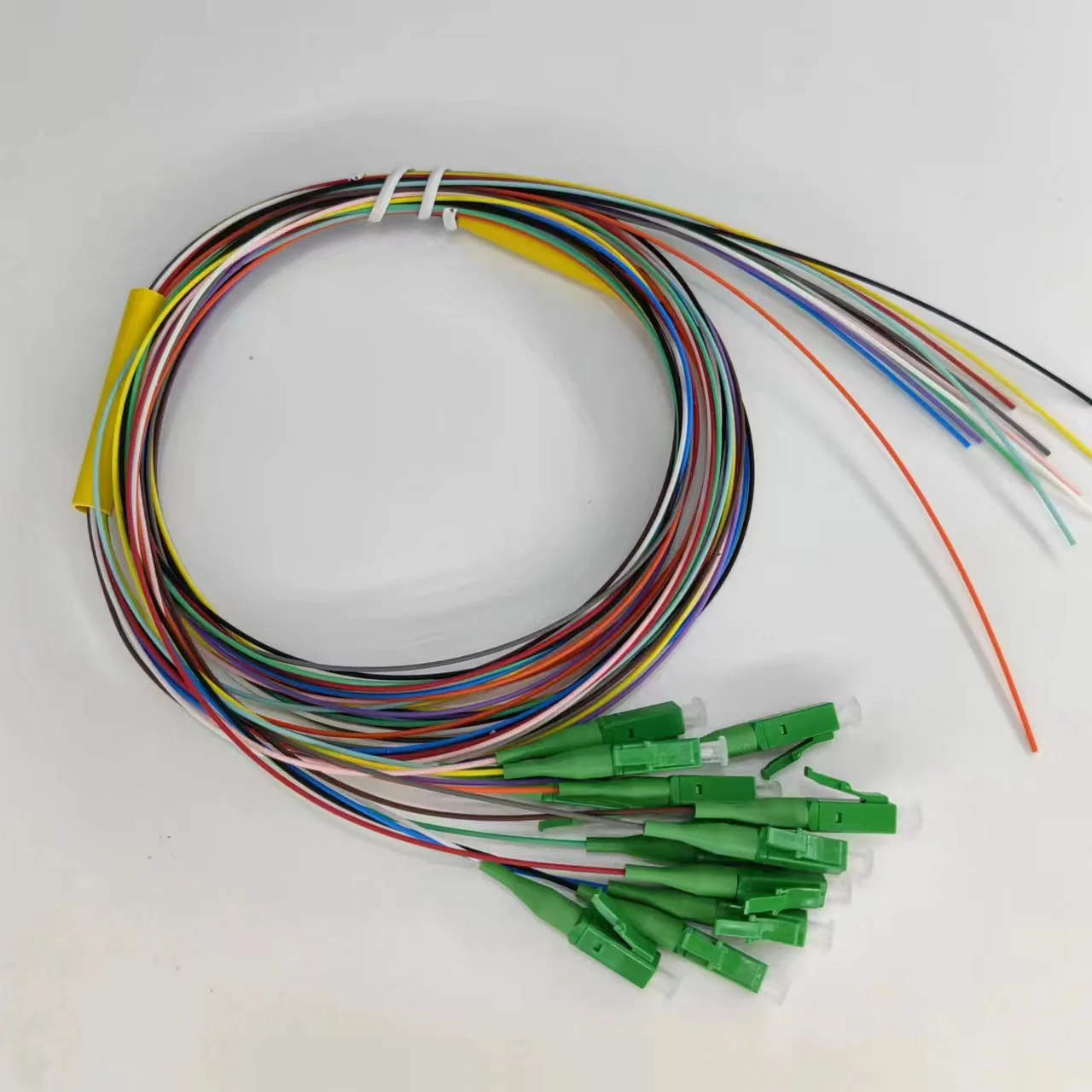 

12 Colors LC/APC-SM(9/125) 0.9mm Cable Optical Fiber colorful Pigtail Single Mode Simplex High Quality