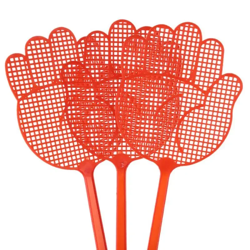 Fly Swatters Cute Palm Pattern Plastic Flyswatters Mosquito Pest Control Insect Killer Home Kitchen Accessories Random Color fly swatter