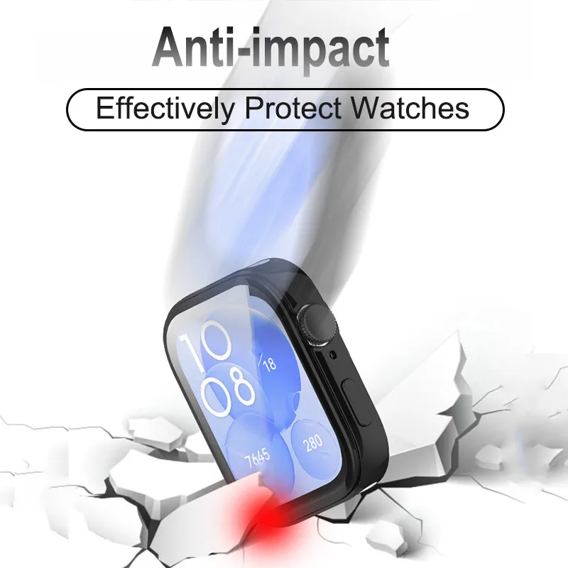 Premium TPU Full Cover Case & Screen Protector for Huawei Watch Fit 3 - Soft Bumper Shell Protection