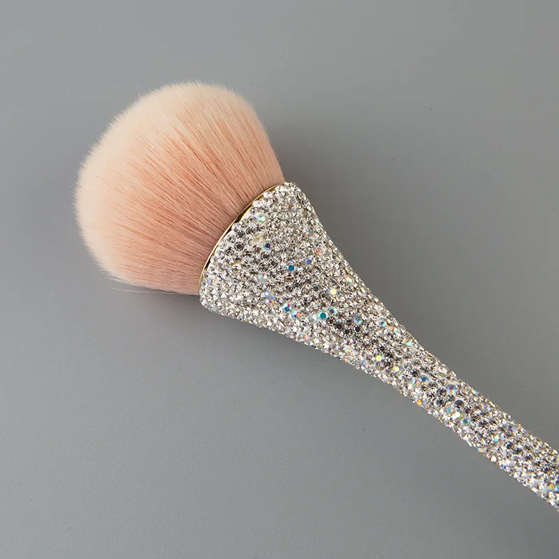 Bling Nail Dust Bush Glitter Soft Remove Dust Collector Powder Cleaning Nail Brushes With Diamond Manicure Accessories Tools Set 3