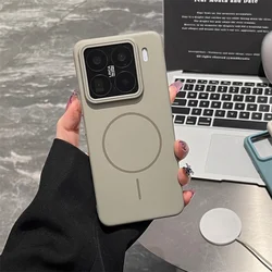 Luxury Matte Wireless Charging Phone Case with MagSafe Compatibility for Xiaomi 14Ultra (Titanium Gray)
