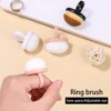 1Pcs Plastic Nails Art Dust Cleaning Brush Buckle Brush Oval Gel Dust Cleaning  Make Up Ring-shaped Brush Manicure Tools 1