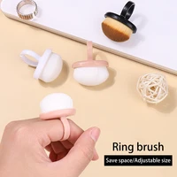 1Pcs Plastic Nails Art Dust Cleaning Brush Buckle Brush Oval Gel Dust Cleaning  Make Up Ring-shaped Brush Manicure Tools 1