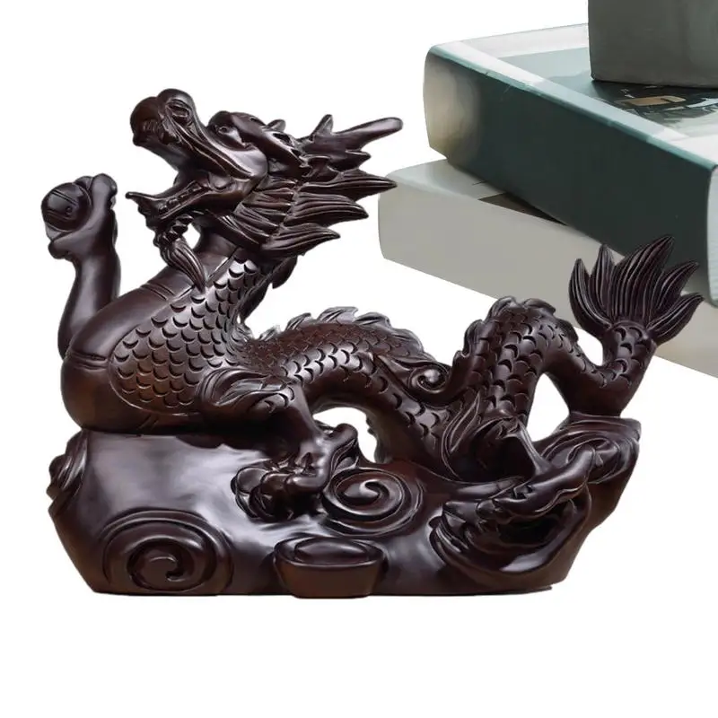 

Женская деревянная Статуэтка дракона со знаком зодиака 2024, мини деревянная статуэтка, талисман со знаком зодиака, скульптура