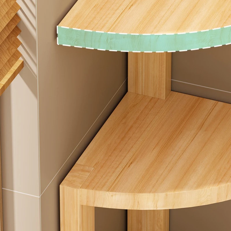 Supporti portaoggetti angolari Organizzatore in legno Scaffale Decorazione per ufficio Scaffali Organizzatori da scrivania Espositore Forniture estetiche per la casa - immagine 4