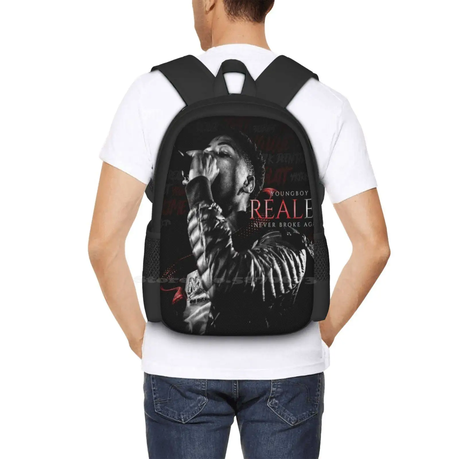 Youngboy Never Broke Again - Realer Hot Sale Backpack Fashion Bags Never Broke Again Youngboy Realer Trap Music Album Ep Mixtape images - 6