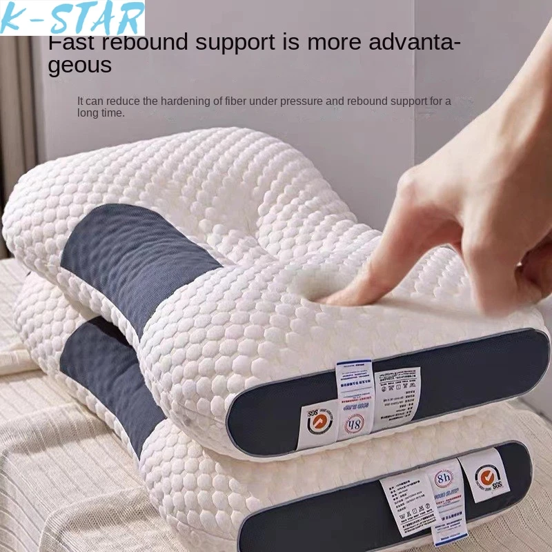 

K-star Washable Knitted Cotton Neck Protection High-end Massage Pillow Core Hotel Hotel Household Adult And Student 2024