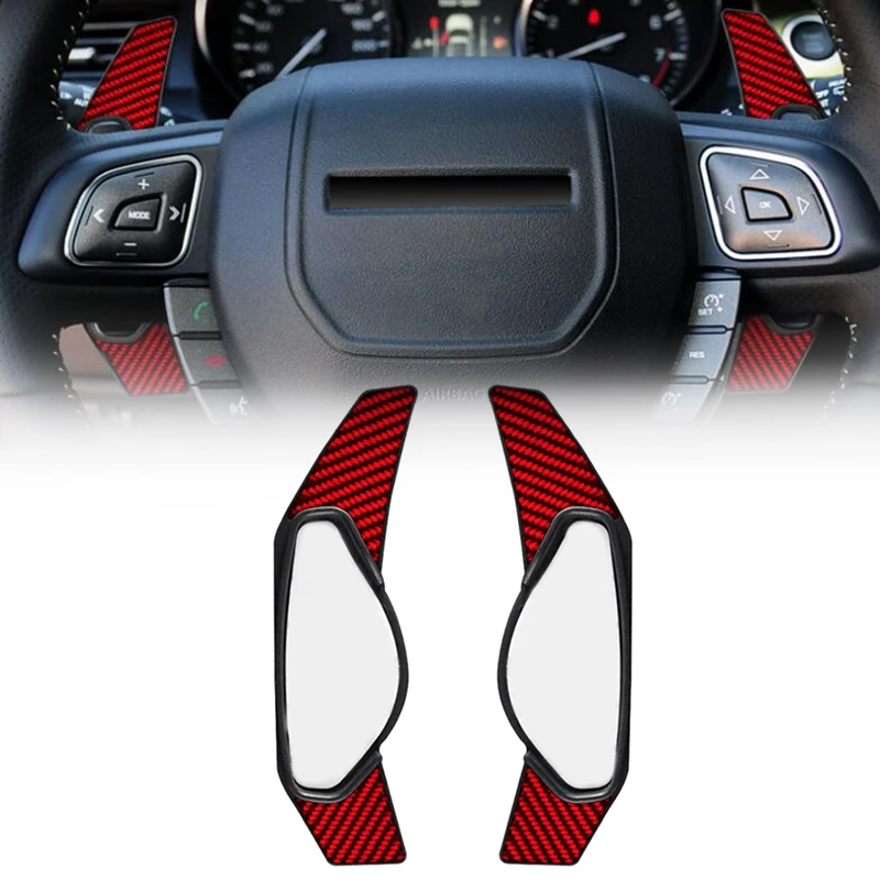 

Красный рычаг переключения руля из углеродного волокна, подходит для Land Rover Discovery 4 5 Range Rover Freelander