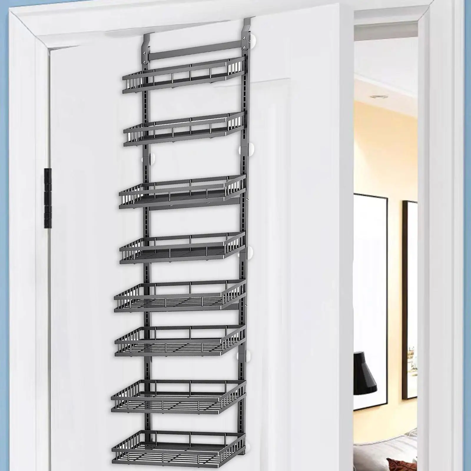 

8 Tier over The Door Pantry Organizer Narrow Sturdy for Kitchen Bedroom Home