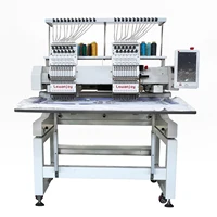 Professional Two Head Embroidery Machine For Designer Atelier 12/15 Needles for Cap T-shirt Hat High Speed