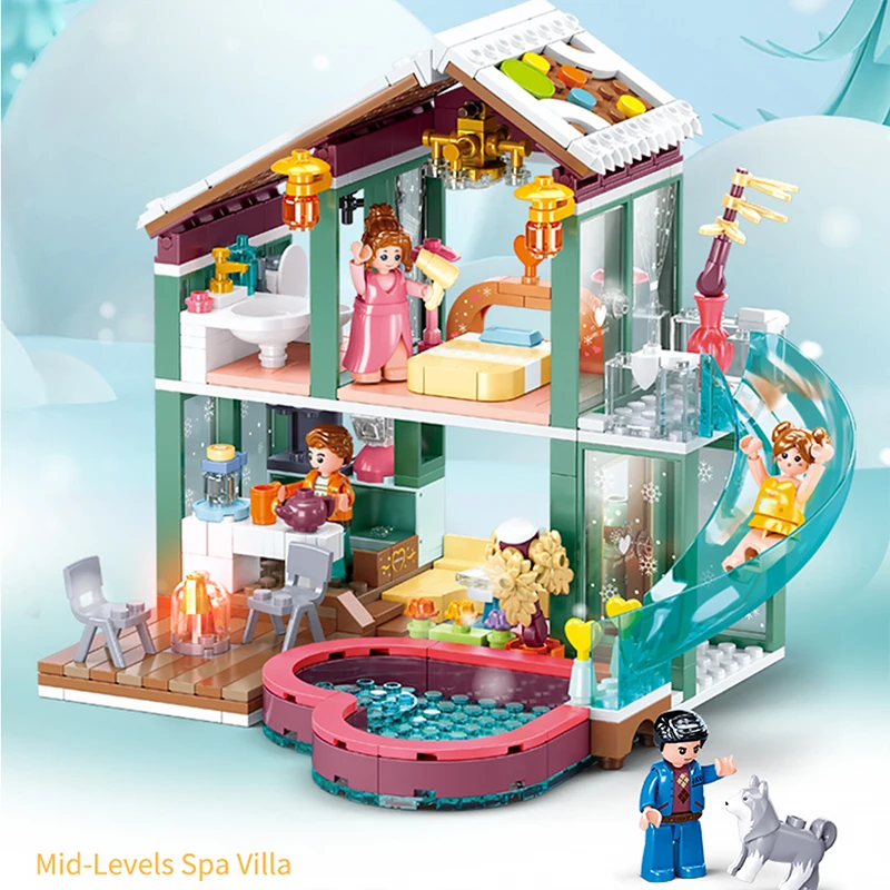 Travel Mid-levels Spa Resort Model Bricks | Building Blocks | Diy - Moc Friends - Aliexpress