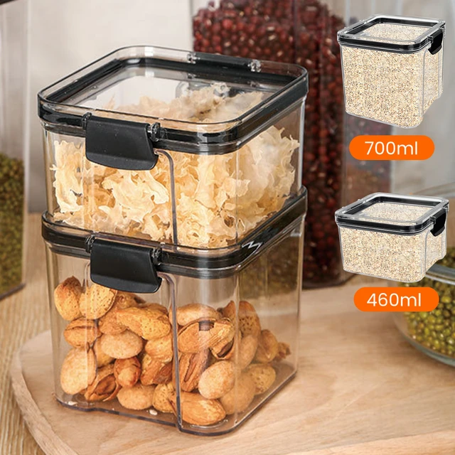 Food Storage Containers,Airtight Plastic Transparent Kitchen Organization Storage  Box For Sugar, Flour, Snack - AliExpress