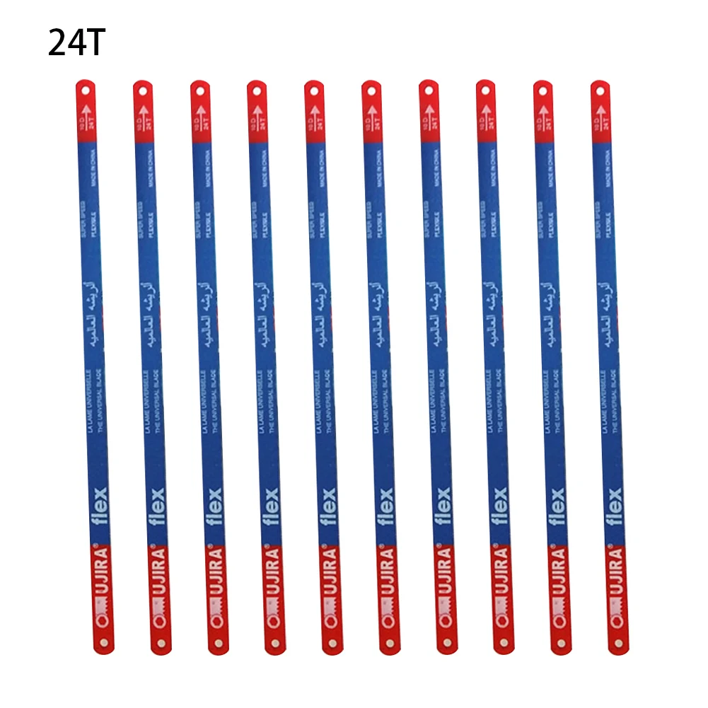 10 Pcs Hacksaw Blade 300mm Hand Saw Blades 14T/18T/24T Bi-Metal For Bamboo Bone Frozen Meat Cutting 300mm Hand Hacksaw Blade 4