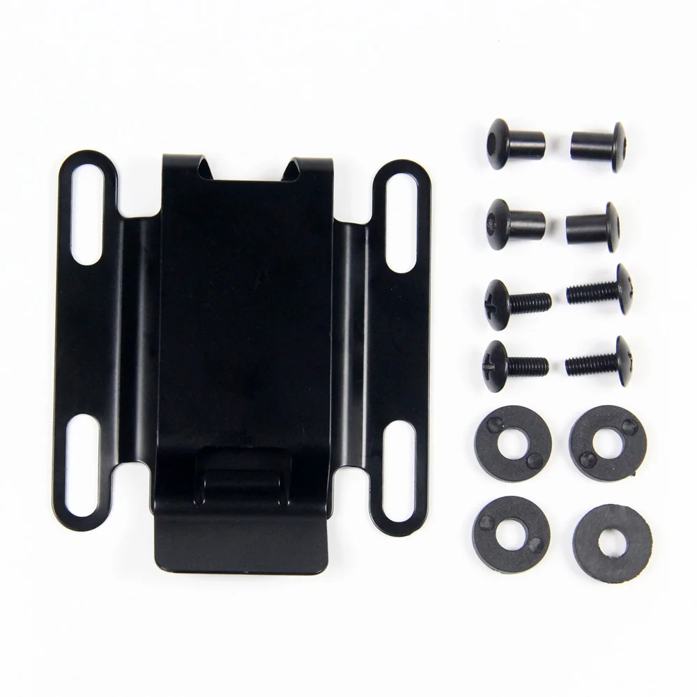 

Stainless Steel Belt Clip Loop Grip Hook For DIY Sheath Holster Flat Base 4 Holes With Mounting Hardware