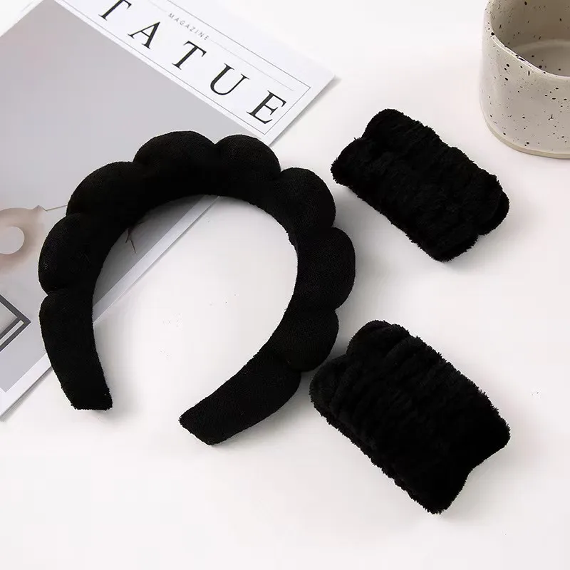 3-teiliges Set Wasch- und Haarschmuck für Frauen, Waschen und Baden, Wolkenschwamm-Haarbänder, Stirnbänder zum Entfernen von Make-up und Make-up – Detail 7