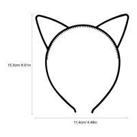 24 Pcs Cat Ear Headband Plastic 12 Colors Halloween Hair Accessories Headbands Fashion for Teens Ears Party Child Miss 2