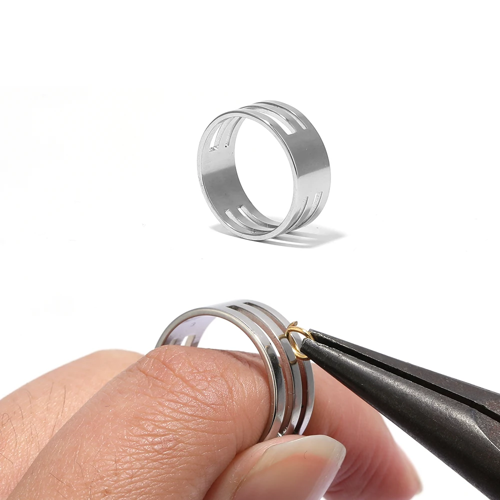 21PcsStainlessSteel18mmJumpRingOpeningClosingFingerRing