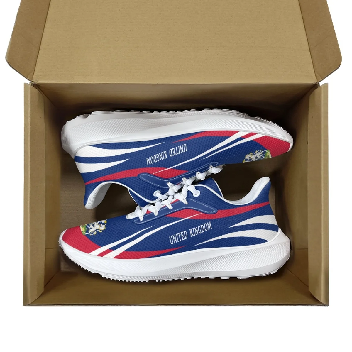 INSTANTARTS Lightweight Walking Sneakers United Kingdom Flag Running Tennis Adult Wear Resistant Mesh Cushion Shoes Custom Name