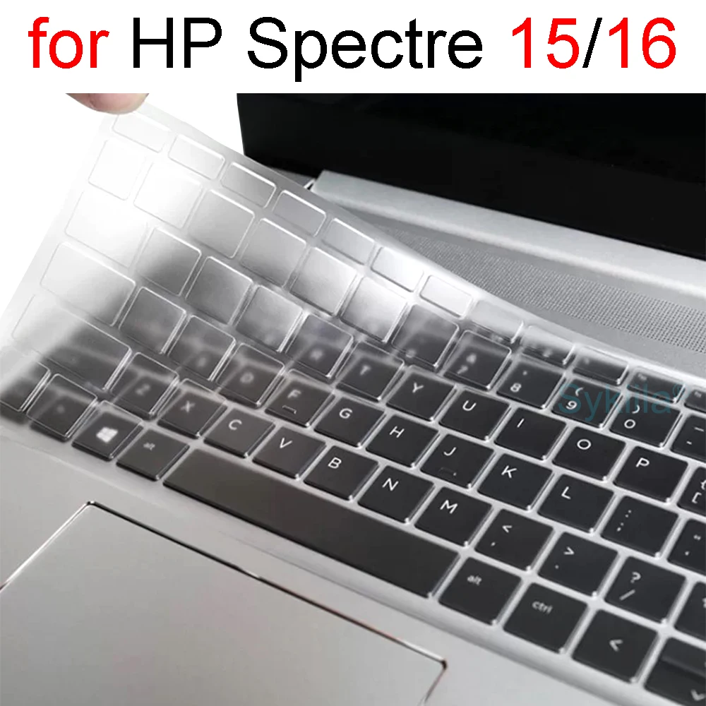 

Keyboard Cover for HP Spectre X360 15 15t 15-df 15-ch 15-eb 15t-eb 15-bl 16 16-f 16t-f 16-aa Silicone Protector Skin Case 15.6