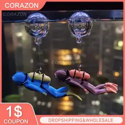 Fish Tank Decor New Mini Landscaping Floating Ball Interesting Aquarium Accessories Aquarium Ornaments 1pcs Small Floating Diver