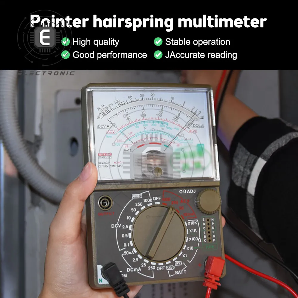 Analog Multimeter DE-960TR AC DC Volt Ohm Current Testing Electrical Multitester
