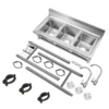 3-Compartment Utility Sink Stainless Steel Commercial Grade Laundry Tub Culinary Sink for Outdoor Indoor Laundry/Utility Room 6