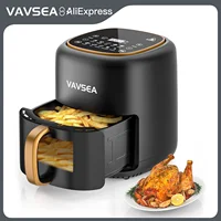 VAVSEA 10-in-1 Air Fryer with Clear Window, 1600W Hot Airfryer Oven with Digital LED Touch Screen, and Non-Stick Basket,6.5QT, 1