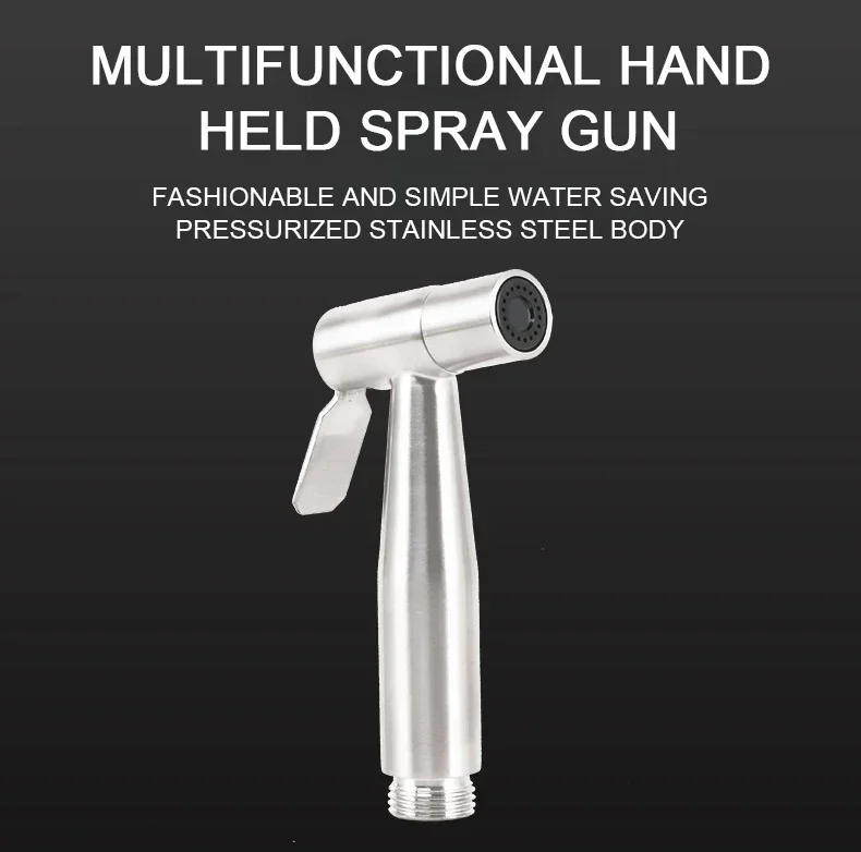 Description Picture 5 of itemToilet 304 bidet sprayer gun stainless steel manual bidet faucet bathroom handheld sprayer shower head