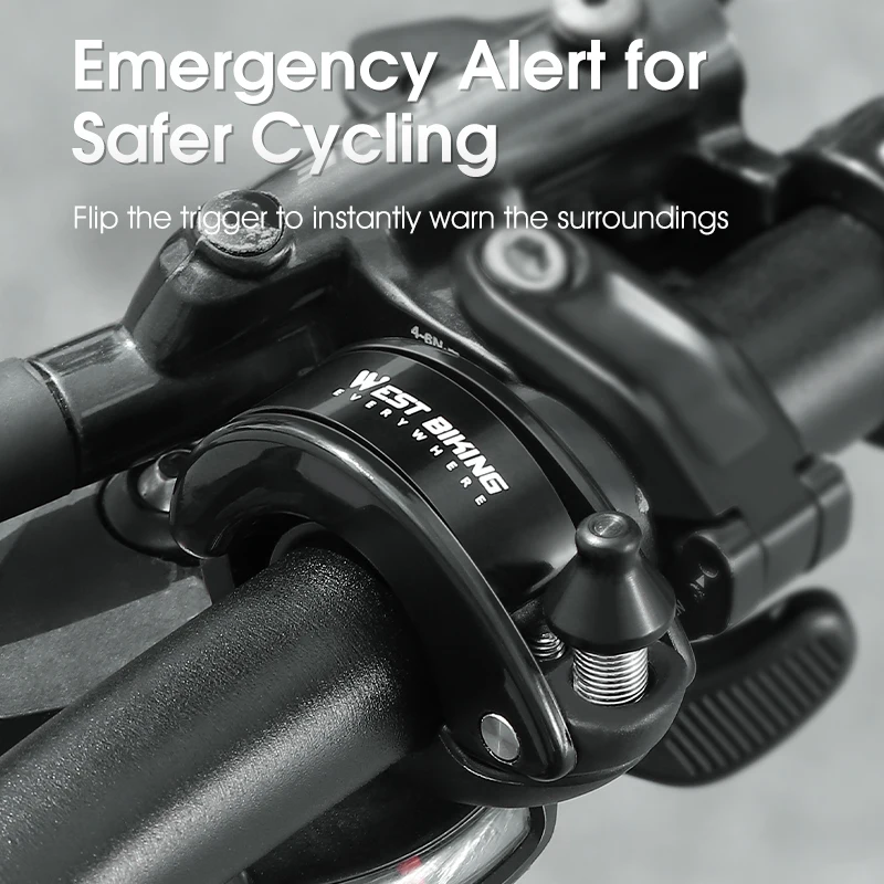 WEST BIKING Bicycle Bell Invisible Cycling Safety Signal Warning Sound Loud and Clear Ringtone Fashion Horn MTB Bike Accessories