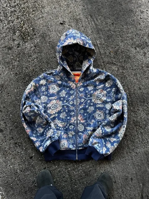 American retro Carter digital print oversized hoodie men's Y2K streetwear Harajuku loose fashion zipper hoodie couple's style 2