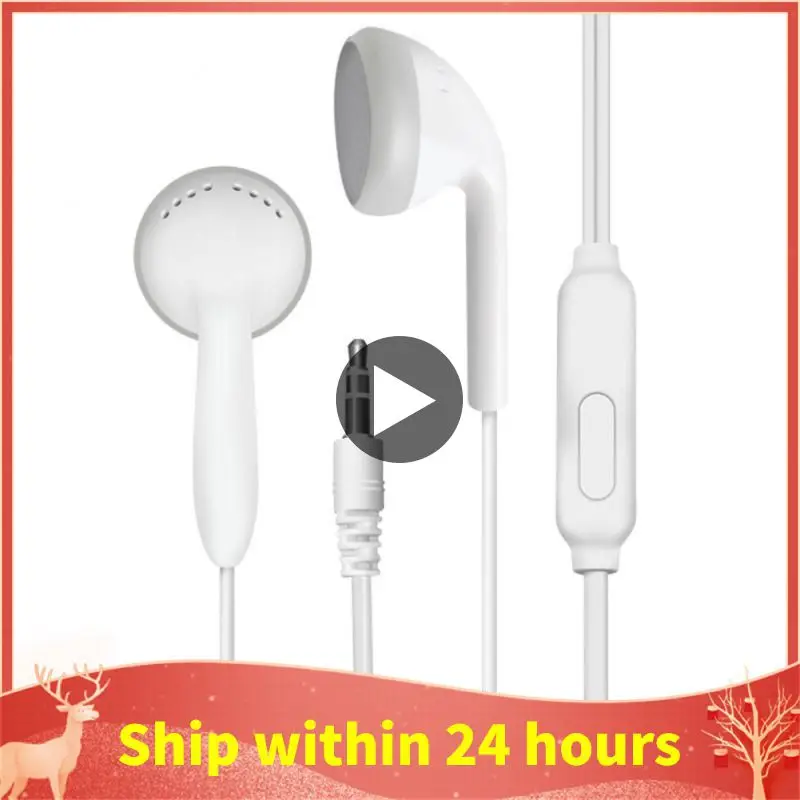 In-ear Earphones White For Samsung Galaxy S6 Wired Headset With Mic 3.5mm Jack Headphone For Smart Cell Phones Adjustable Volume