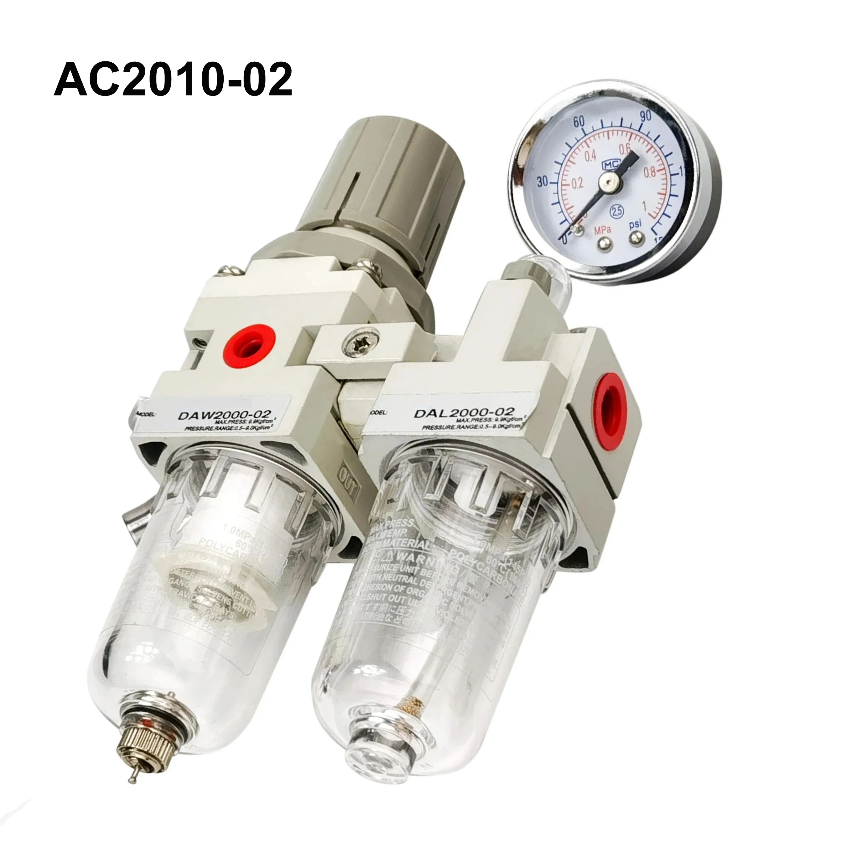 

AC2010-02 Air Pump Compressor Oil Filter Regulator Trap Pneumatic Water Separator Pressure Manual Drainage Supply