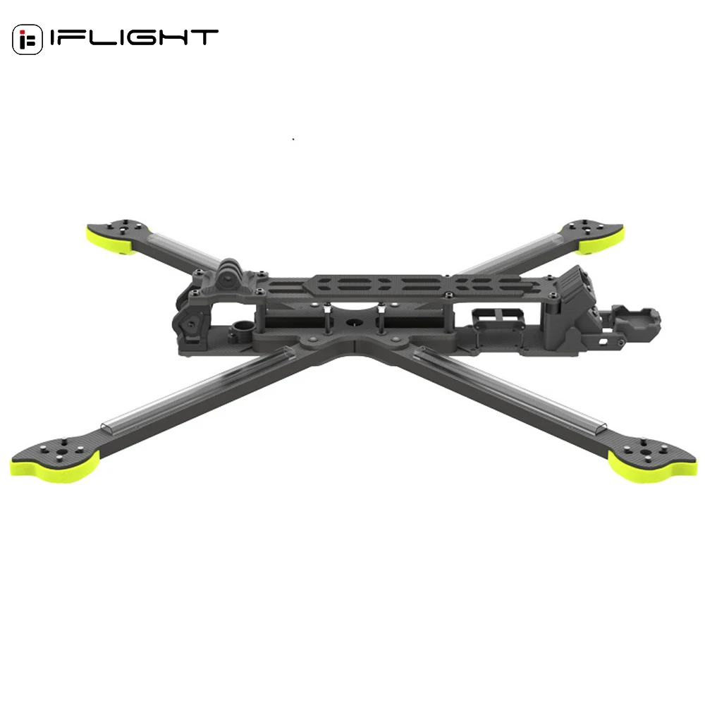 Vue de dessous du kit cadre IFlight Nazgul XL10 V6 10 pouces 420mm pour FPV drone course montrant les emplacements de montage.