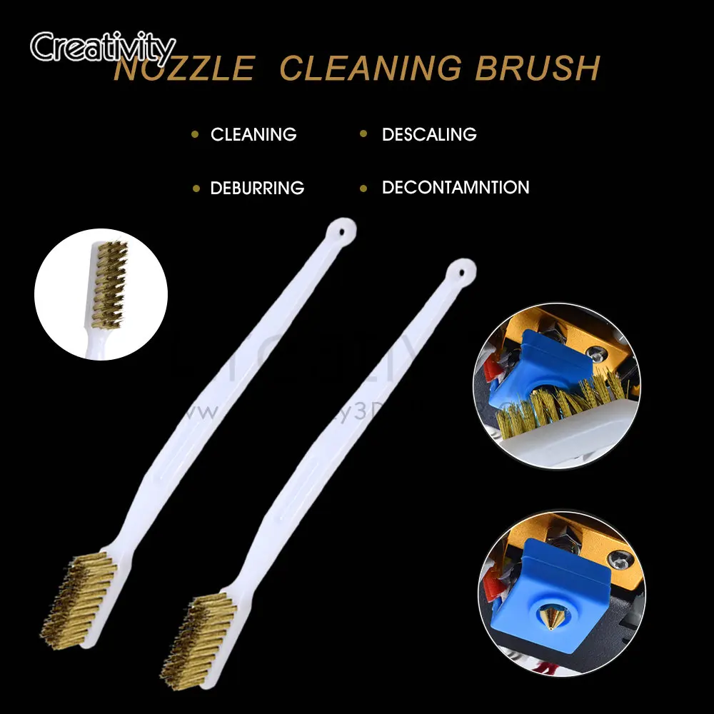 3D Printer Parts MK8 Nozzle Cleaning Kit with Brush Tweezers Tool and 10 Pieces 0.4 mm Cleaning Needles For Ender 3