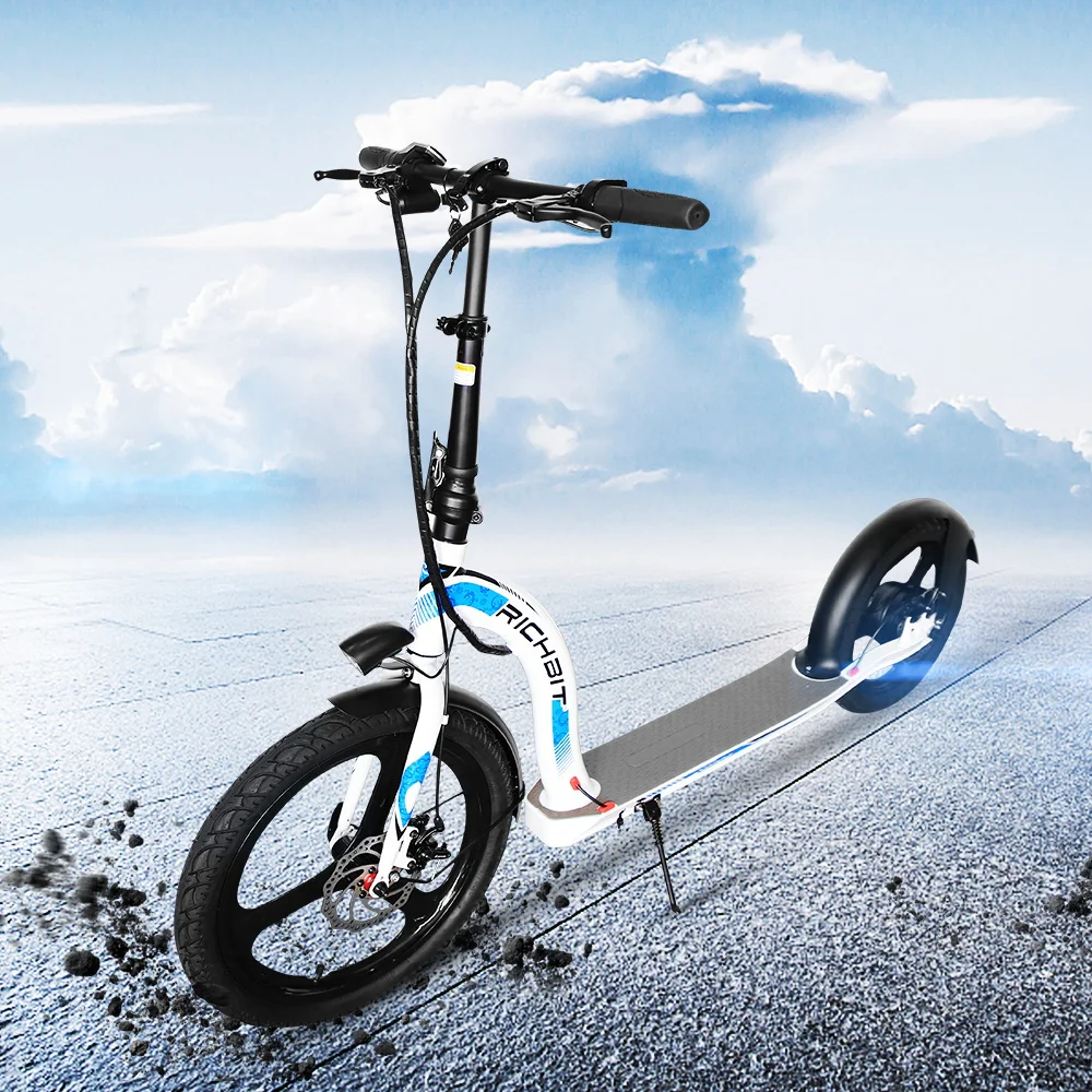 36V 350w 10Ah folding fat tire electric dirt scooter 20 inch adult scooter electro big wheel  electric scooter custom