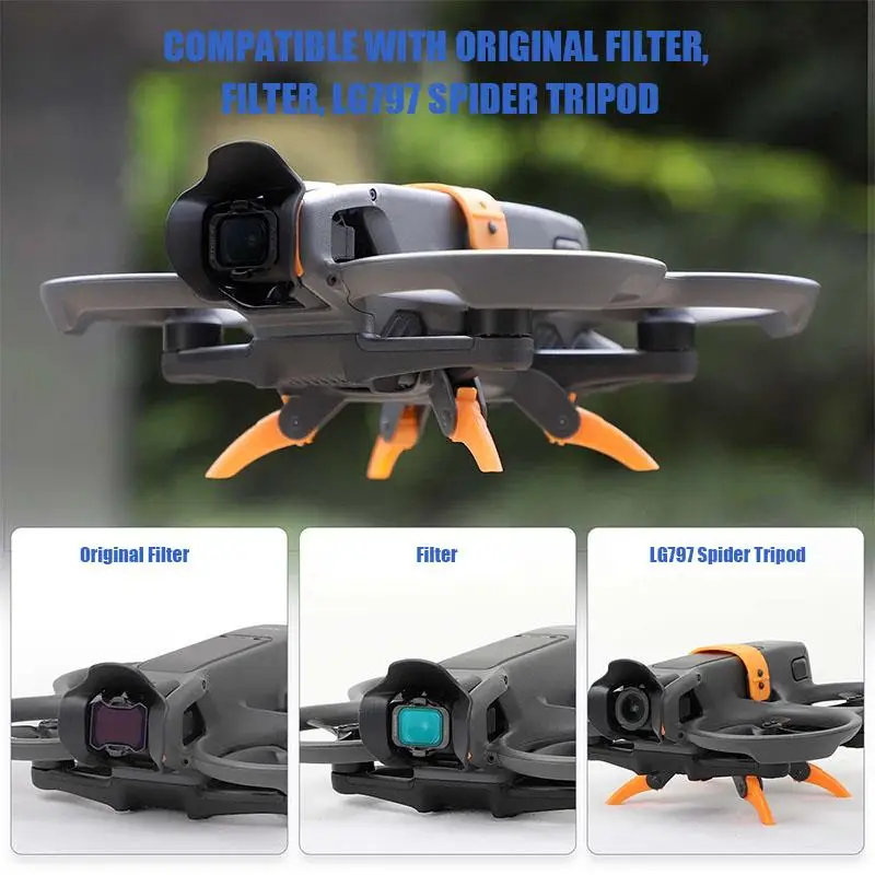 AVATA 2 드론 액세서리 용 VOLODYMYR 렌즈 후드 AVATA 2 Drone 용 눈부심 방지 렌즈 커버 카메라 가드 짐벌 보호대