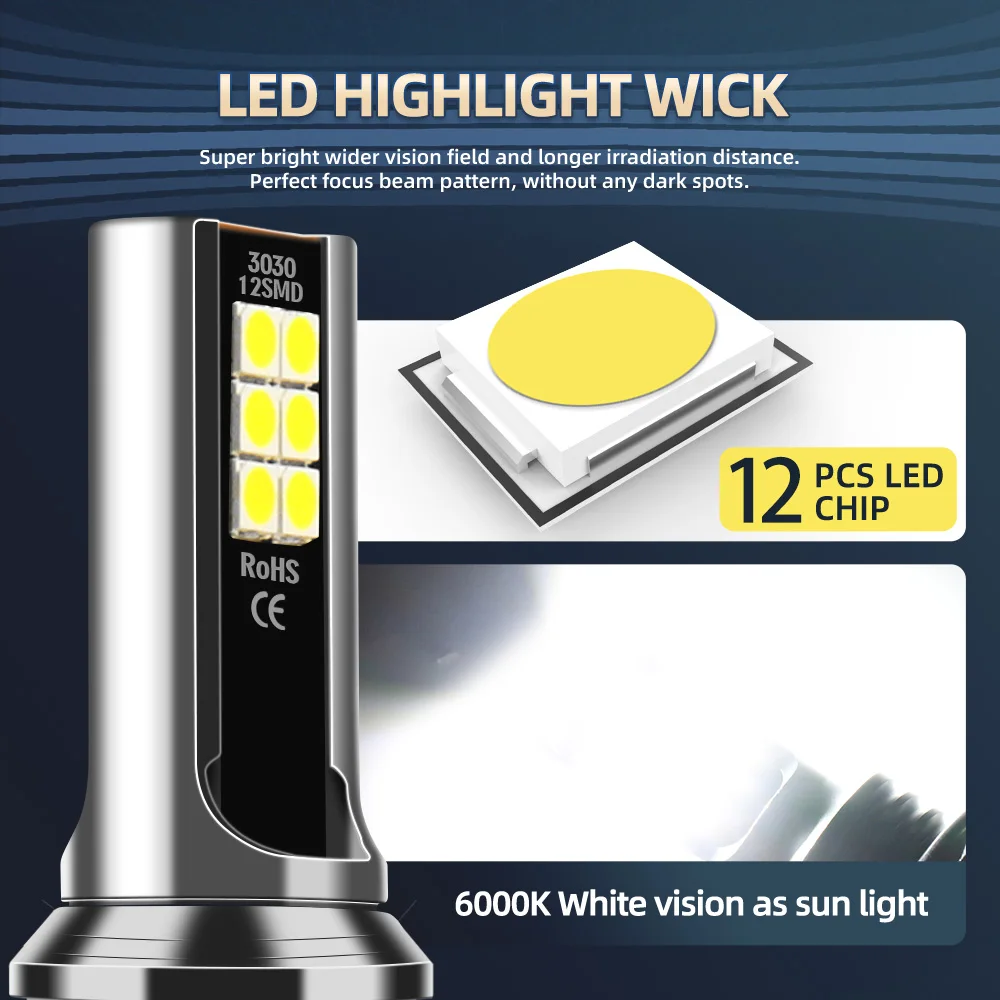 LSLIGHT Compatible For Nissan Rogue Fog Lights Bulbs 2008 2009 2010