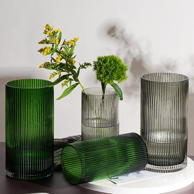 

Aesthetic Luxury Vases Flowers Nordic Style Floor Glass Vase Plant Pots Minimalist Weddings Decoration Maison Bathroom Decor