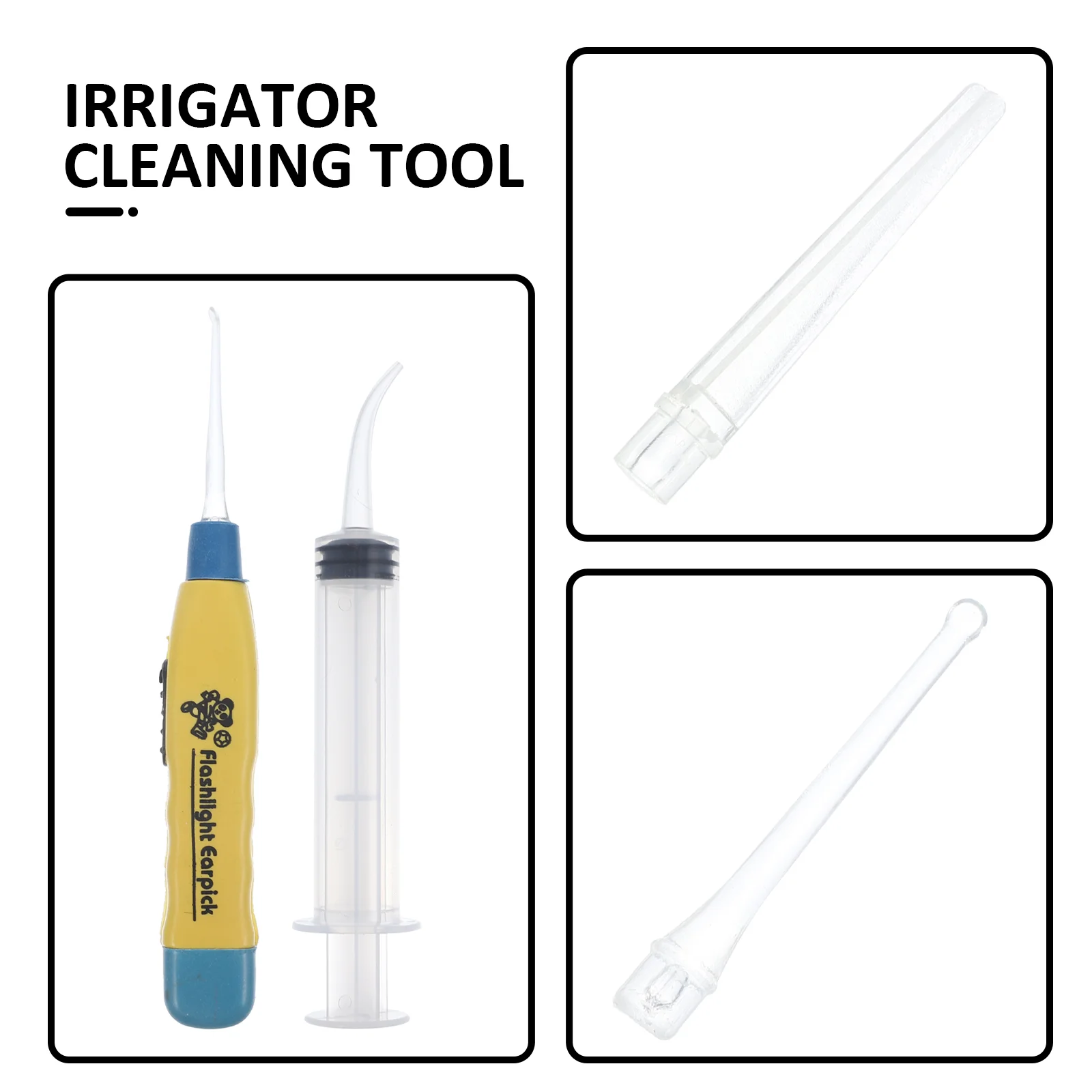Tonsil Stone Removal Kit Tool Or Earwax Removal With Tips + Irrigator Cleaning Tool Irrigation Syringe(Random Color) Wash 2
