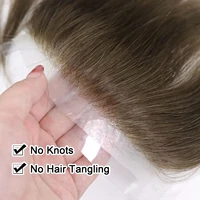 0.06mm brun droit homme toupet V Style ligne de cheveux frontale pour hommes 15cm cheveux humains Ultra mince peau PU hommes prothèse capillaire 2