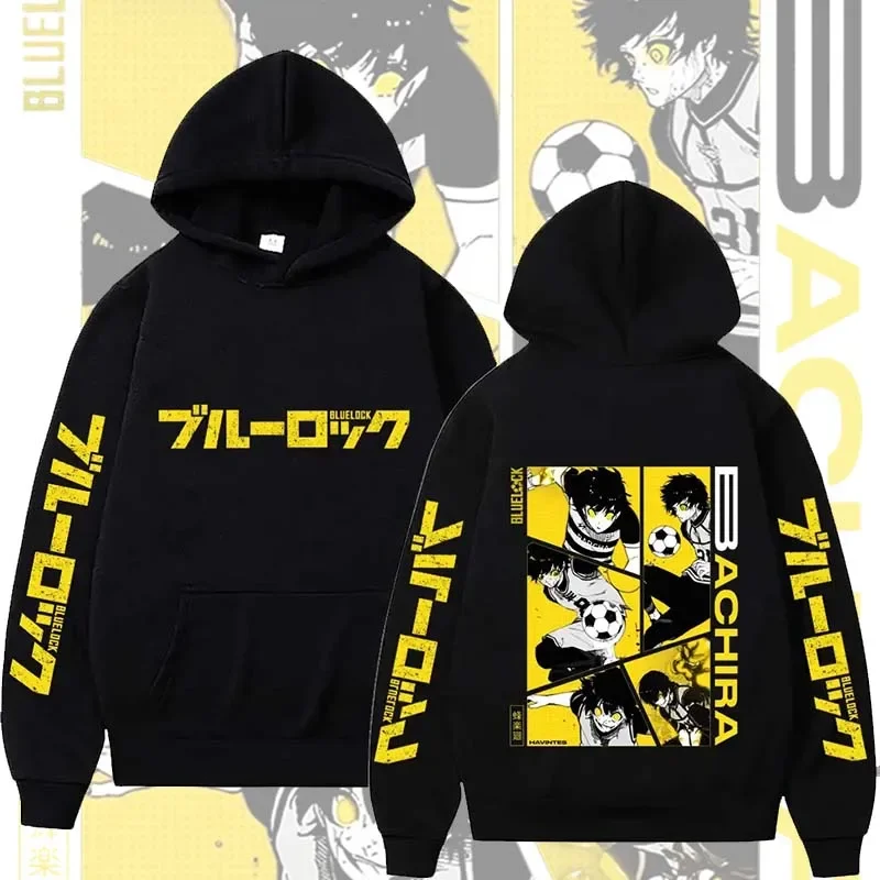 Men Blue Lock Bachira Hoodie Autumn Winter Fashion Harajuku Casual