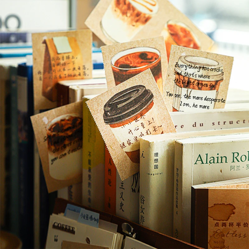 Journal GO 30sheets Cute Bread Coffee Notepad Bread Toast Material Paper Special-shaped Sticky Note Paper Notes Memo Pads 5
