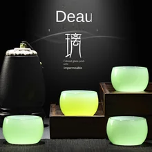 

Glass Tea Set Kung Fu Tea Cup Tea Cup Tureen Office Pitcher Household White Jade Porcelain Teapot Tea Maker