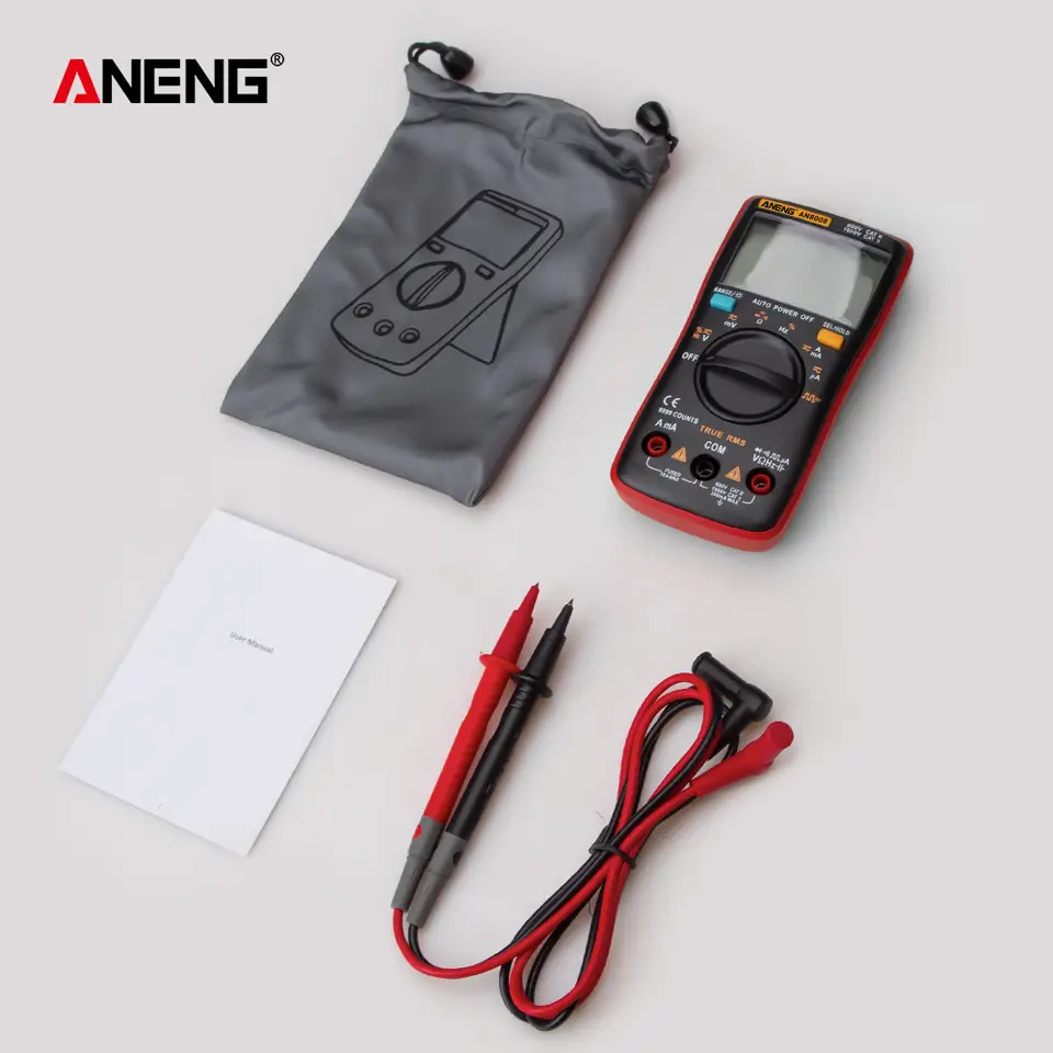 ANENG AN8008/AN8009 Mini Digital Multimeter Rm 409b Double Fuse Auto-range Medidor EléctricoTrue-RMS Transistor Capacitor Teste image 14
