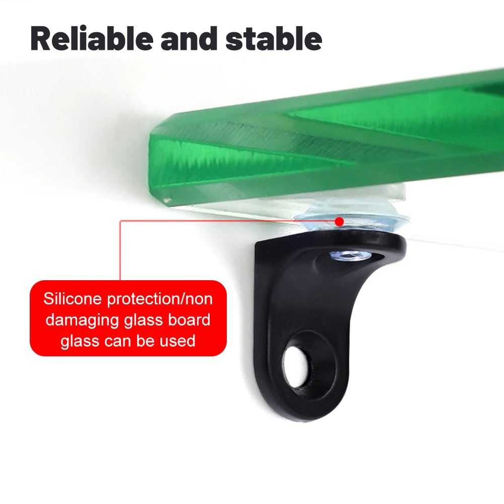 10 Staffe Per Mensole In Vetro - Lega Di Zinco Con Ventosa, Per Cucina E Armadi - Foto 4