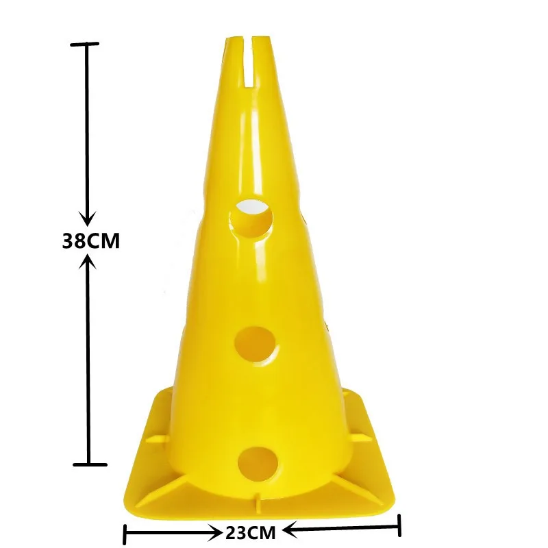 

5 Pcs 38cm Football Sign Cone PE Wear-resistant Windproof Logo Bucket Soccer Training Aid Accessory Multifunction Barrier Marker