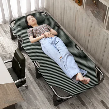 2024 야외 접이식 침대, 싱글 오피스, 다기능 소형 침대, 점심 수면 의자, 간단한 동반 침대, 신제품